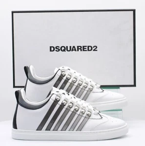 DSQUARED2 LACE UP 251 MENS TRAINERS UK 6.5 EU 40 WHITE REFLECTIVE £450 AI - Picture 1 of 9