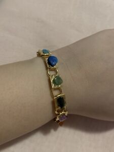 Multicolor Semi Precious Stone Bracelet
