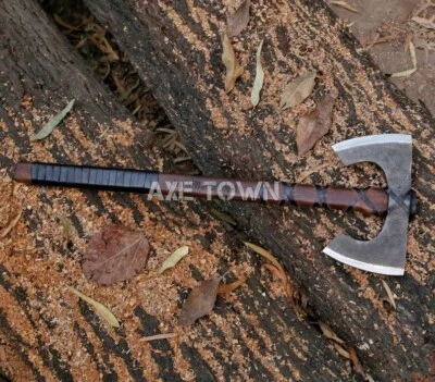 Two Handed Berserker Axe Hand Forged Norse Axe Scandinavian Viking Bearded Axe - Image 1 of 4