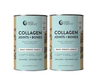 2 x Nutra Organics Collagen Collagen Joints + Bones 450g Unflavoured Body - Picture 1 of 3