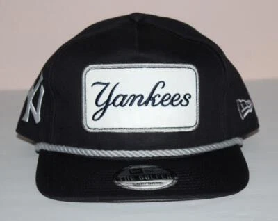 NEW ERA The Golfer NEW YORK YANKEES Cap PATCH Snapback Hat ROPE 1980's Style *4P - Image 1 of 4