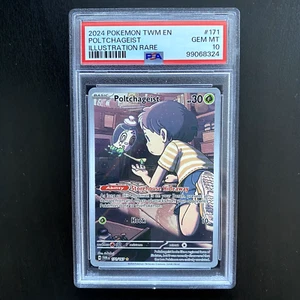 POLTCHAGEIST 171/167 | PSA 10 | Twilight Masquerade Full Art Graded Pokémon Card - Picture 1 of 3