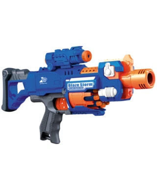 Pistola blaster giocattolo per bambini Dart Blaze Storm esercito fucili d'assalto include 20 freccette in schiuma - Immagine 1 di 2
