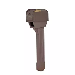All-in-One Mailbox and Post Combo Kit, Weather/Vandal Resistant w/ Knob, Bronze - Picture 1 of 12