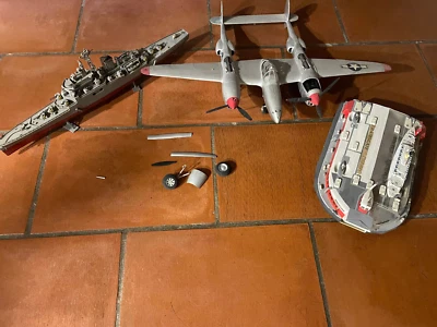 Lotto 3 modellini aereo LOCKHEED P38F LIGHTNING AIRFIX , Ramsate Calais, Nave - Immagine 1 di 4