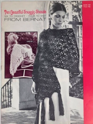 Bernat TEN BEAUTIFUL SNUGGLY SHAWLS to Crochet & Knit Book 182 - Image 1 of 4
