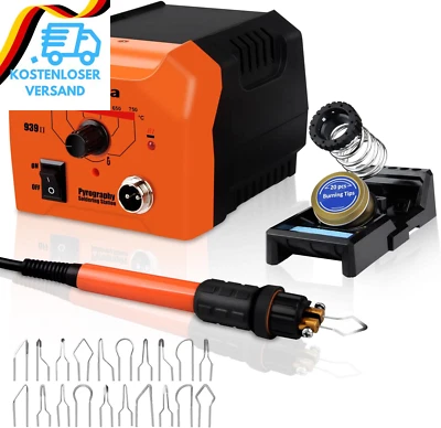 BESUCHE DEN PRECIVA-STORE Brandmalstation, Preciva Brennkolben Set Mit 20-Teilig Spitzen, Brandmalerei Set