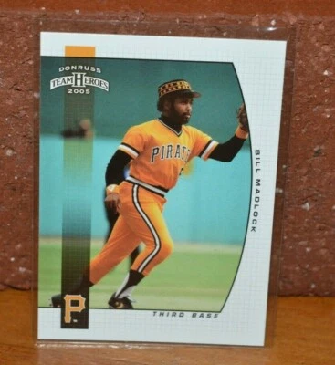 DONRUSS TEAM HEROES 2005 BASEBALL CARD PITTSBURGH PIRATES BILL MADLOCK - Image 1 of 2