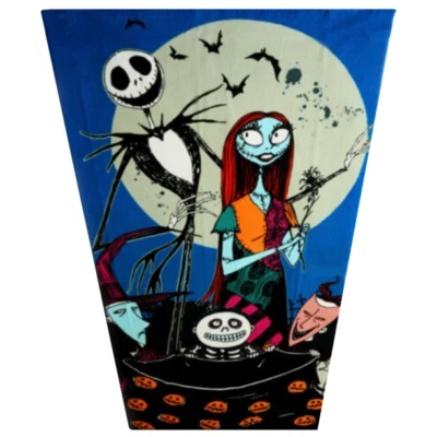 The Nightmare Before Christmas Jack & Sally Bath Beach Towel 27" x 54" by Disney - Image 1 of 2