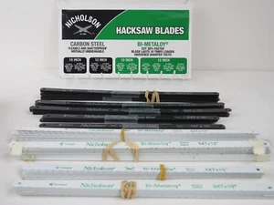 Nicholson Hacksaw Blades Rack Carbon Steel & Bi-Metaloy 120 - Picture 1 of 15