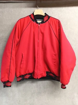 Chaqueta Express Rider Para Hombre Talla XL Roja Forrada con Manta Azteca Occidental EE. UU. De Colección  Foto 1 de 4