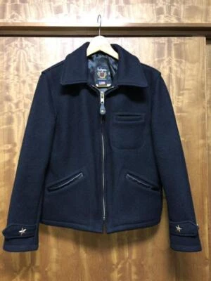 Men size M Made In Usa Schott Wool Jacket Riders Leather Original Vintage JPN - Image 1 of 4