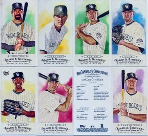 2009 Topps A&G Allen & Ginter Colorado Rockies Mini Master Team Set (8) - Picture 1 of 1