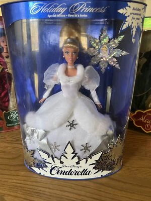 1996 年迪士尼灰姑娘假日公主系列第一代美泰 #16090 全新带盒 — 第 1/3 张图片