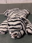 Ty Beanie Buddies Collection Blizzard Striped Tiger Plush Black White 2000 13"