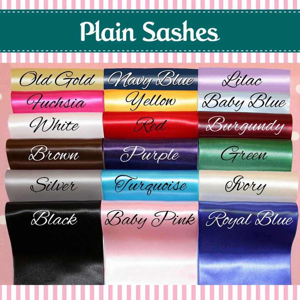 ALL TIED UP PLAIN / BLANK HEN NIGHT PARTY SASHES - CREATE YOUR OWN SASH - UNPRINTED SASH