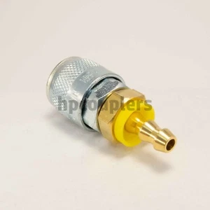Tru-Flate Automotive Quick Coupler 1/4" Push-On Air Hose Fittings T Style - Afbeelding 1 van 4