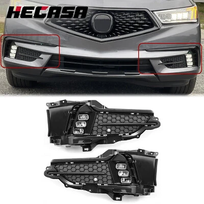 Kit de luces antiniebla transparentes LED HECASA izquierda y derecha para Acura MDX 2017-2020 Foto 1 de 4