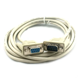 9Pin RS-232 Male to Female M/F DB9 Male to DB9 Female Serial Extension Cable - Picture 1 of 6