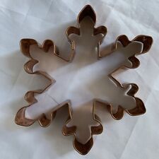 Copper Snowflake Cookie Cutter Christmas 6.5" Patina Heavy Gauge