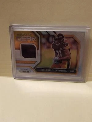 2020 Panini Prizm Rookie Gear Silver Prizm Jersey Chase Claypool RC Steelers - Image 1 of 2