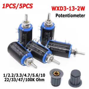 Potenciómetro de precisión multigiro WXD3-13-2W 1/2.2/3.3-100K ohmios - Sombrero de perillas grises - Imagen 1 de 11