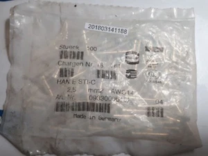 Precio por 5 piezas Harting HAN E contacto de pasador 2,5 mm² 09330006102 (new old stock) - Imagen 1 de 2