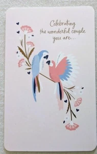 You Pick ANNIVERSARY Greeting Card Tropical LOVE BIRDS PARROT or COCKATOO Tiki - Picture 1 of 9