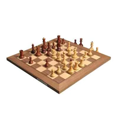 The DGT Projects Electronic Chess Board (eBoard) - USB Walnut - with Golden Rose - Image 1 of 4