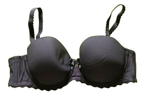 Sujetador sin tirantes Bestform Stockholm 25446 negro U/W uniformemente acolchado sin costuras Reino Unido 34C - Imagen 1 de 3