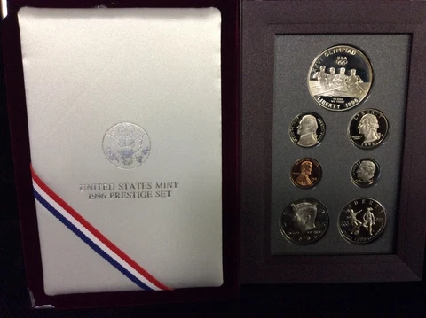1996-S Prestige Proof Set of U.S. Coins in Mint Issued Display Wallet with COA Cover