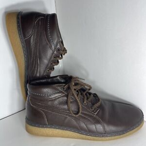 Puma Bonanza Shoes Digger Brown Leather Boots Mens Size 11.5!