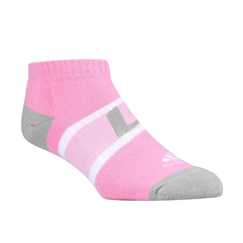 Miami Hurricanes NCAA Adidas Women's Team Logo Pink Pink & Grey Ankle Socks Cover