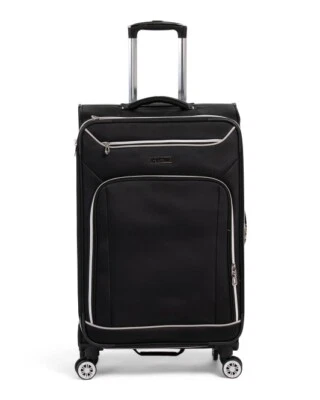 London Fog 26in Midnight Black Coventry Softside Spinner - Image 1 of 4