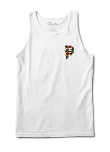 Primitive DIRTY P SUNFLOWER White Black Multi Graphic Regular Men's Tank Top - Picture 1 of 4