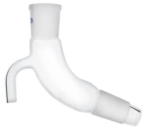 Receiver Adaptor, Bend with Vent - 29/32 - Borosilicate Glass - Eisco Labs - Picture 1 of 1