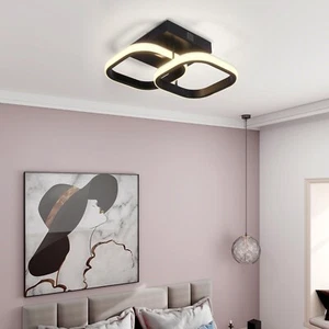 Giggi LED Ceiling Light, 22W Square Black Ceiling Light for Bedroom Living Room - Picture 1 of 10