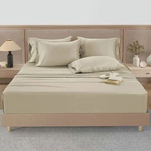 Hotel Signature 800 Thread Count Cotton 6-Piece Sheet Set Queen Beige New - Picture 1 of 7