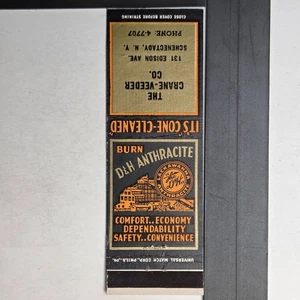 The Crane-Veeder Co Schenectady NY Vintage D&H Anthracite Matchbook - Bild 1 von 3