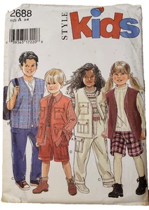 Style Kids Pattern 2688 Toddler's/Children's Vest Cargo Pants & Shorts Sizes 3-8 - Picture 1 of 4