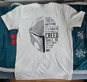 Star Wars T-Shirt Mandalorian Creed Größe M, Neu mit Etikett - Bild 1 von 3