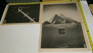 PINK FLOYD Vintage Album AD Advert 1973 2pc Lot Dark Side Moon Prog Rock Waters - Picture 1 of 3