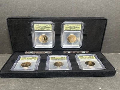 Juego completo de 5 monedas de dólar Sacagawea. P&D SP69 2005, 2005P&D MS67, 2005S PR70 Foto 1 de 4