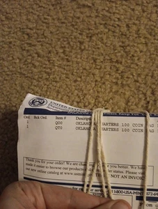 2008 P & D $25 Oklahoma State Quarter Mint Sewn Bags Sealed In Box - Picture 1 of 3