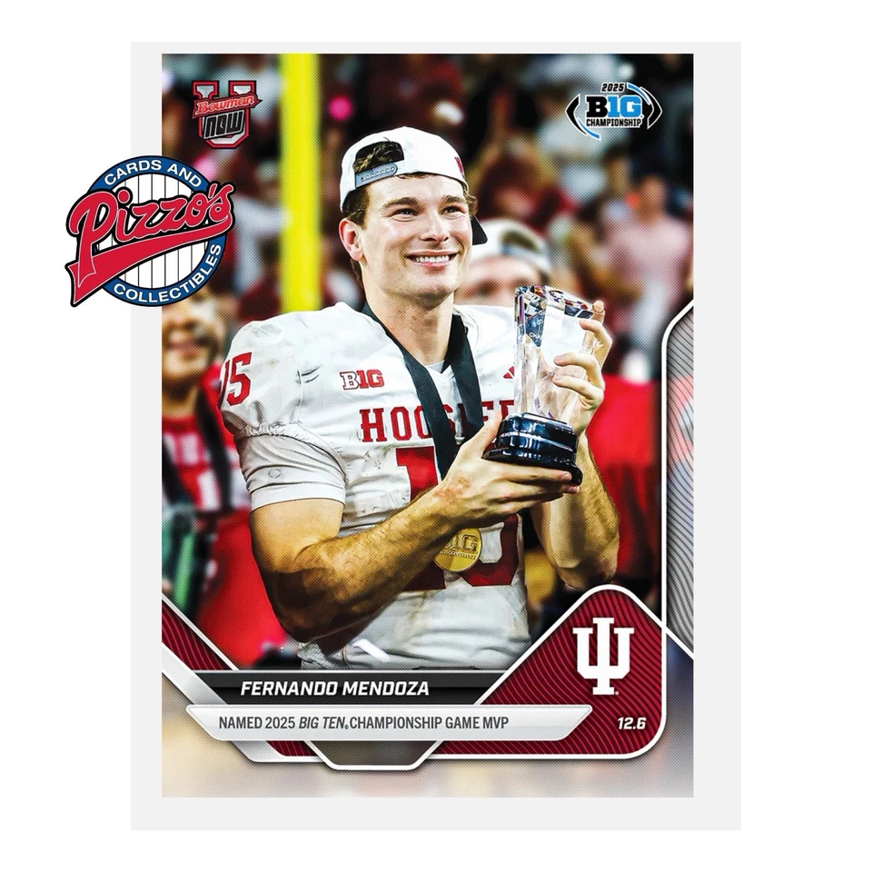 Tarjeta de fútbol americano Fernando Mendoza Big Ten Champ MVP 2025-26 Bowman U AHORA 58 preventa Foto 1 de 1