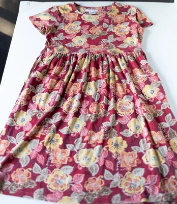 Vintage WHITE STAG Red Yellow Floral Short Sleeve Pocket Midi Dress Size Medium - Image 1 of 4