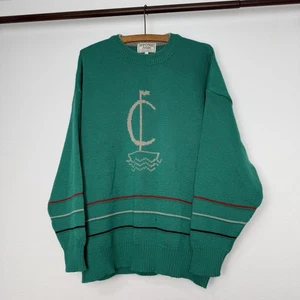 Suéter Suéter Tejido Vintage Edad de Piedra Irlanda Estampado de Velero Talla Grande - Imagen 1 de 7