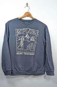 Explore MTV Sweatshirt Size Large Retro 80s Music Television Crewneck Pullover - Picture 1 of 5