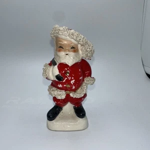 Vintage Napco Hand Painted Porcelain Santa Claus Spaghetti Trim Shaker - Picture 1 of 6