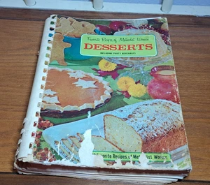 Favorite Recipes Of Methodist Women DESSERTS 1967 Spiral Bound FAIR CONDITION - Picture 1 of 4